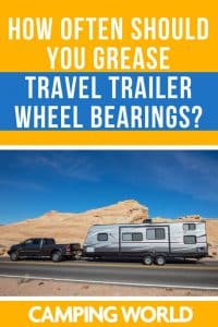 Grease travel trailer wheel bearings