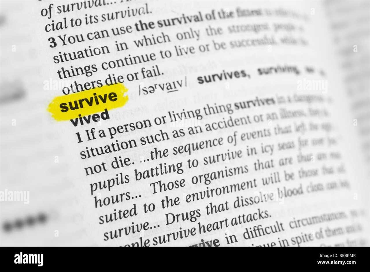 definition of survive