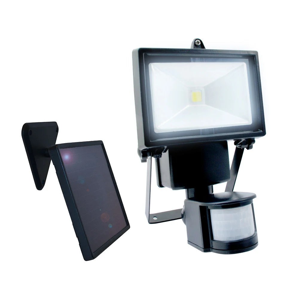 Single COB Solar Motion Activated Security Light with Integrated LED