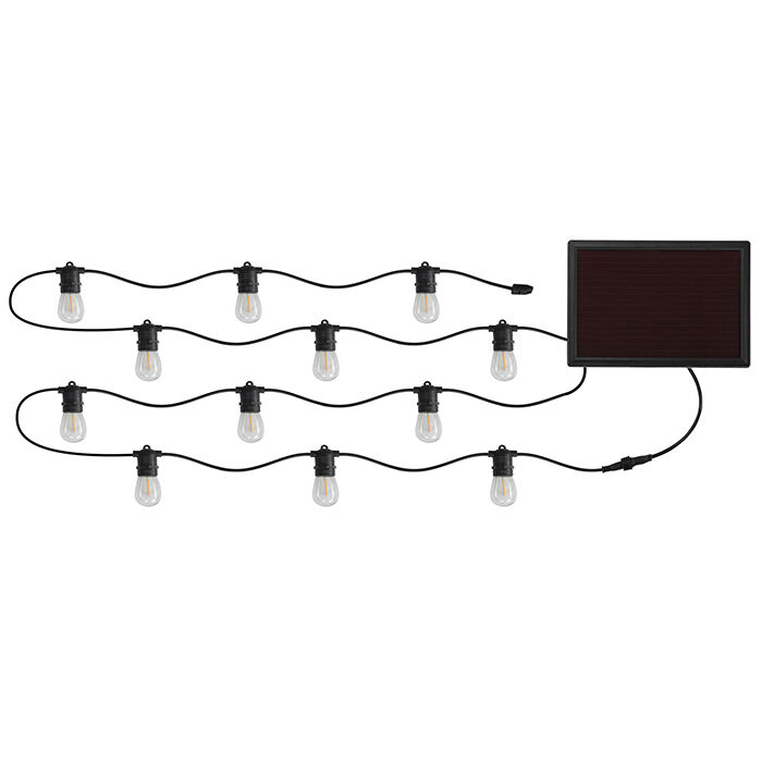 12 Socket Solar Powered LED String Lights