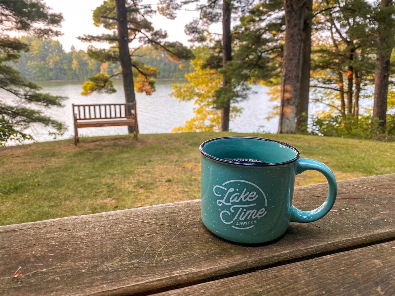 Coffee Cup against Lake