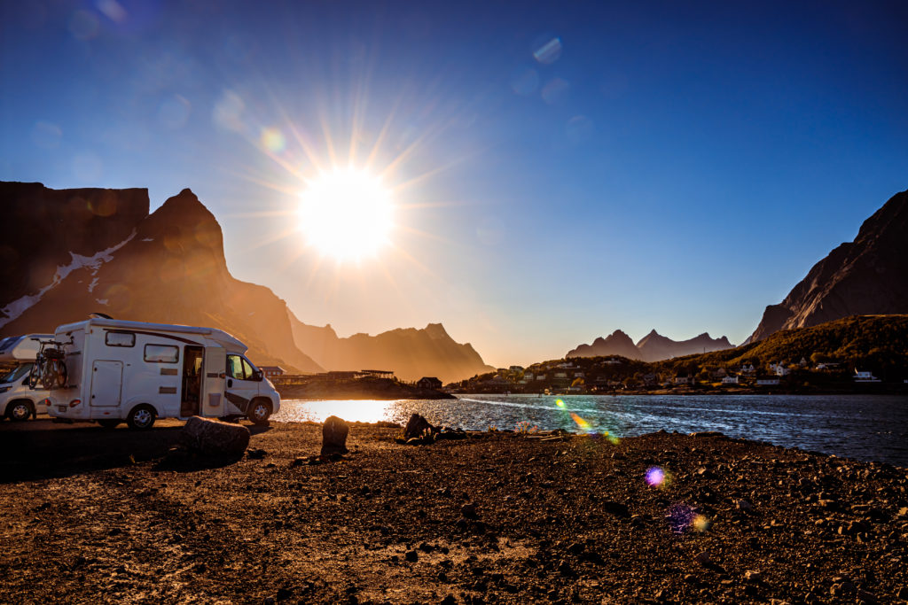 RV Overlooking Lake