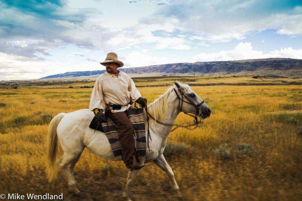 Morris Carter on Horse Along Oregon Trail