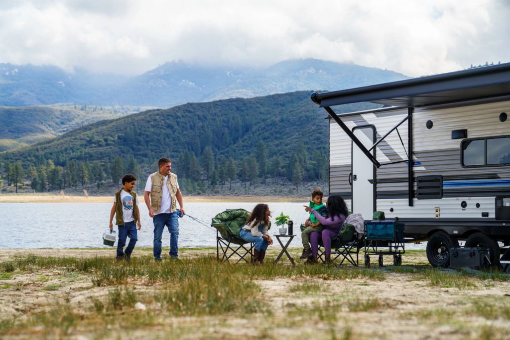 Fishing at a Mountain Campground