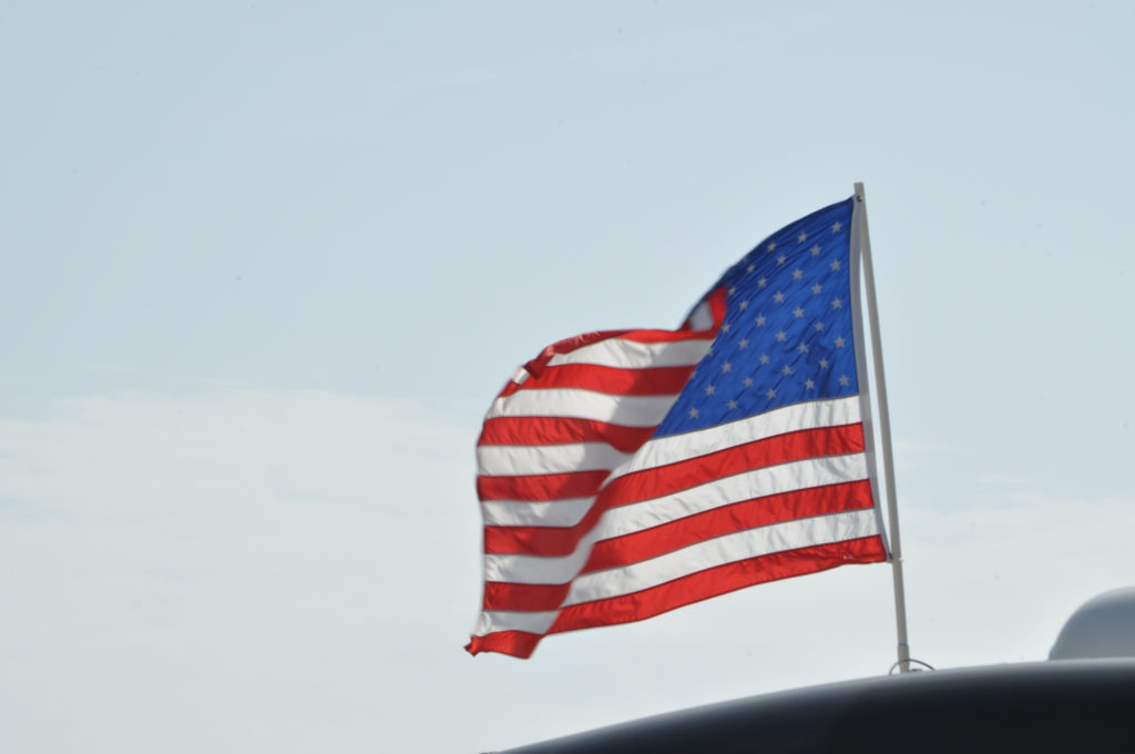 US Flag on RV