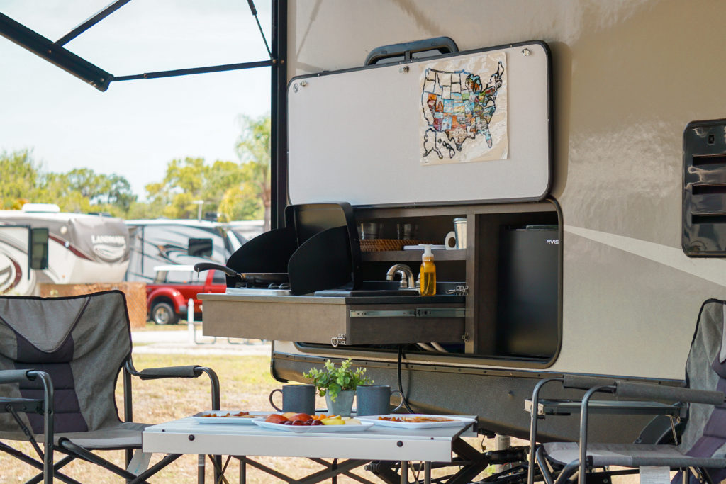 RV Outdoor Kitchen Setup