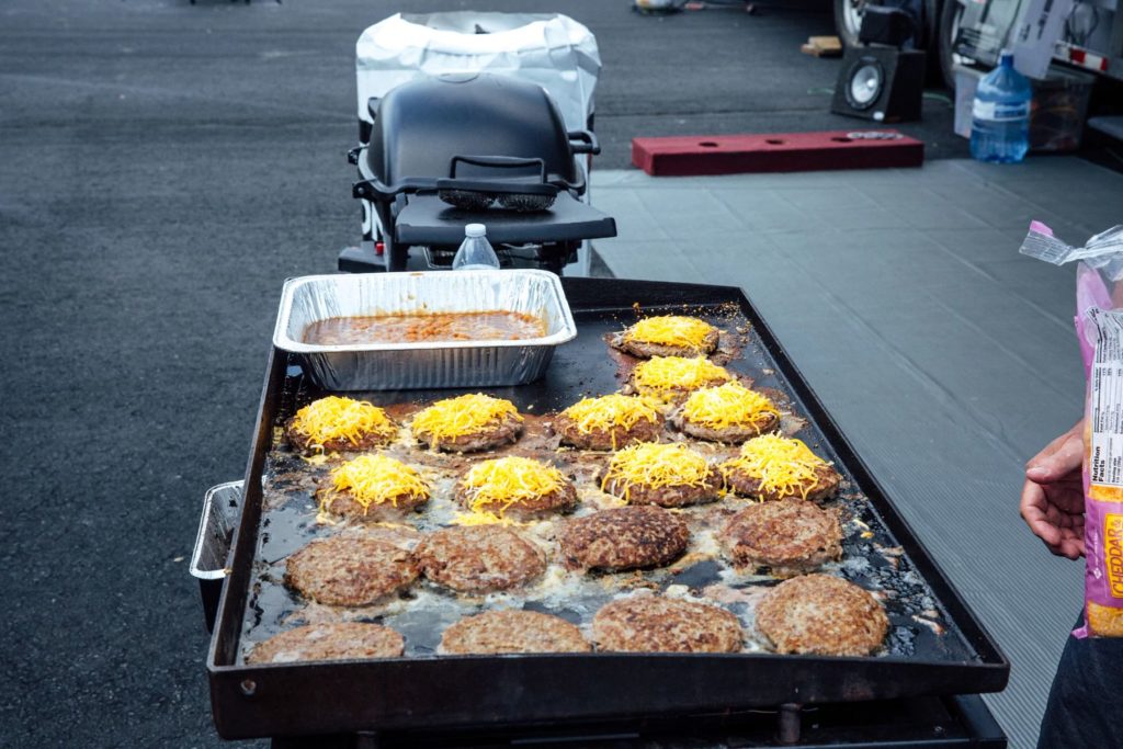 Tailgating and Grilling Burgers