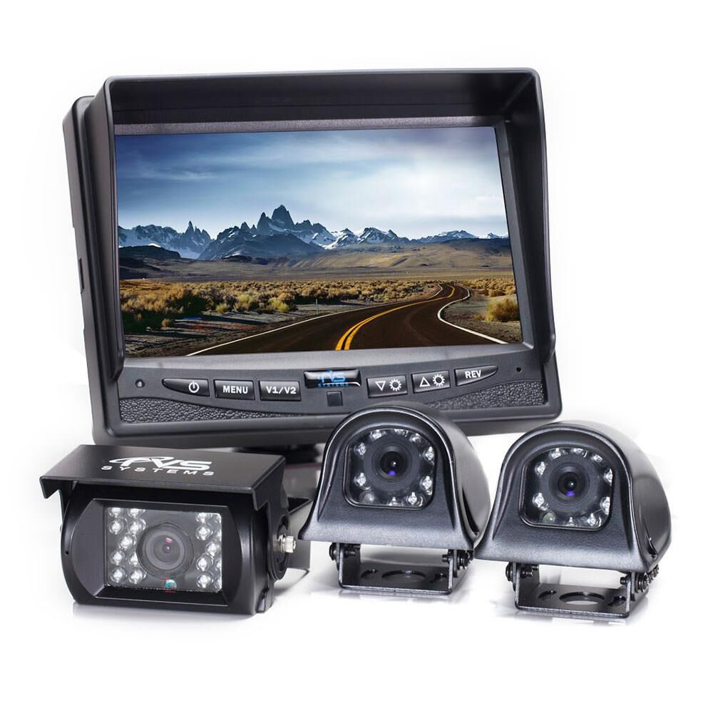 Rear View Safety Backup Camera System with Side Cameras