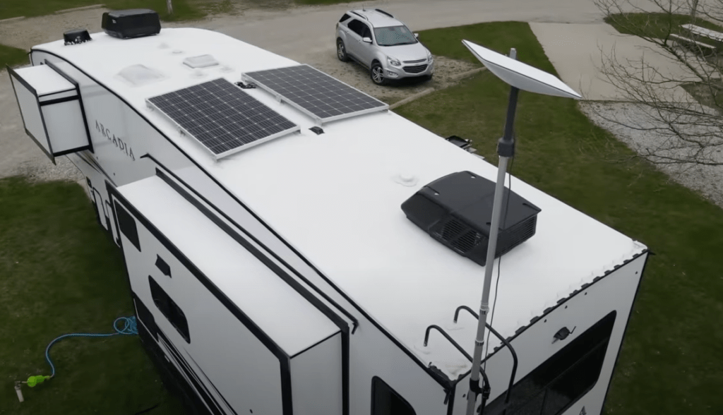 Starlink Dish on Telescoping Mast