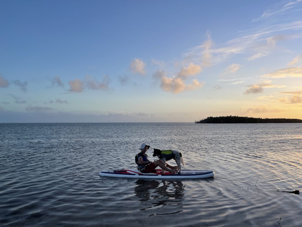 Paddleboarding with Dog in Key West