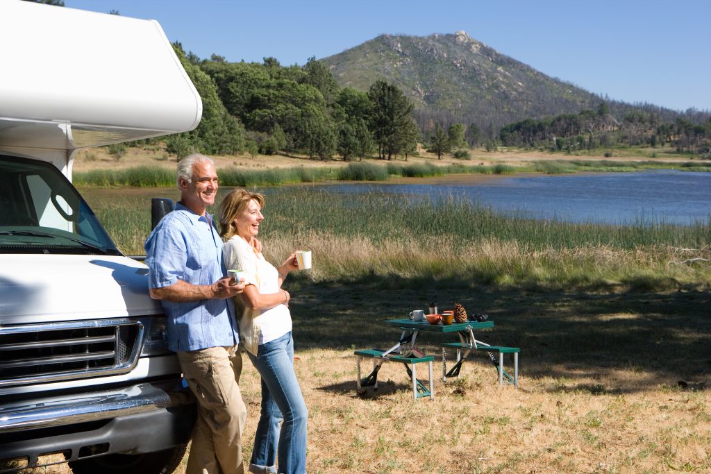 Older Couple RV Landscape