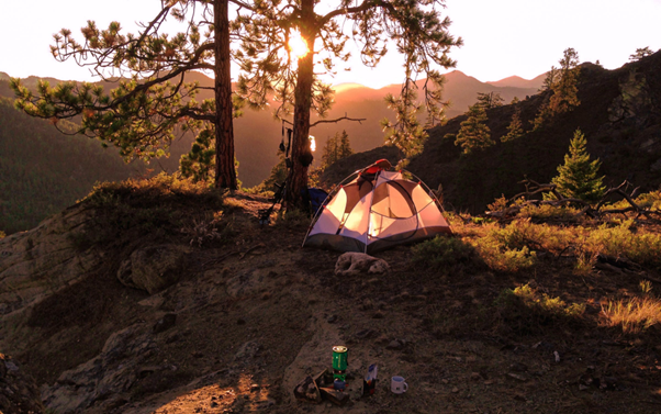 Remote working from a campsite