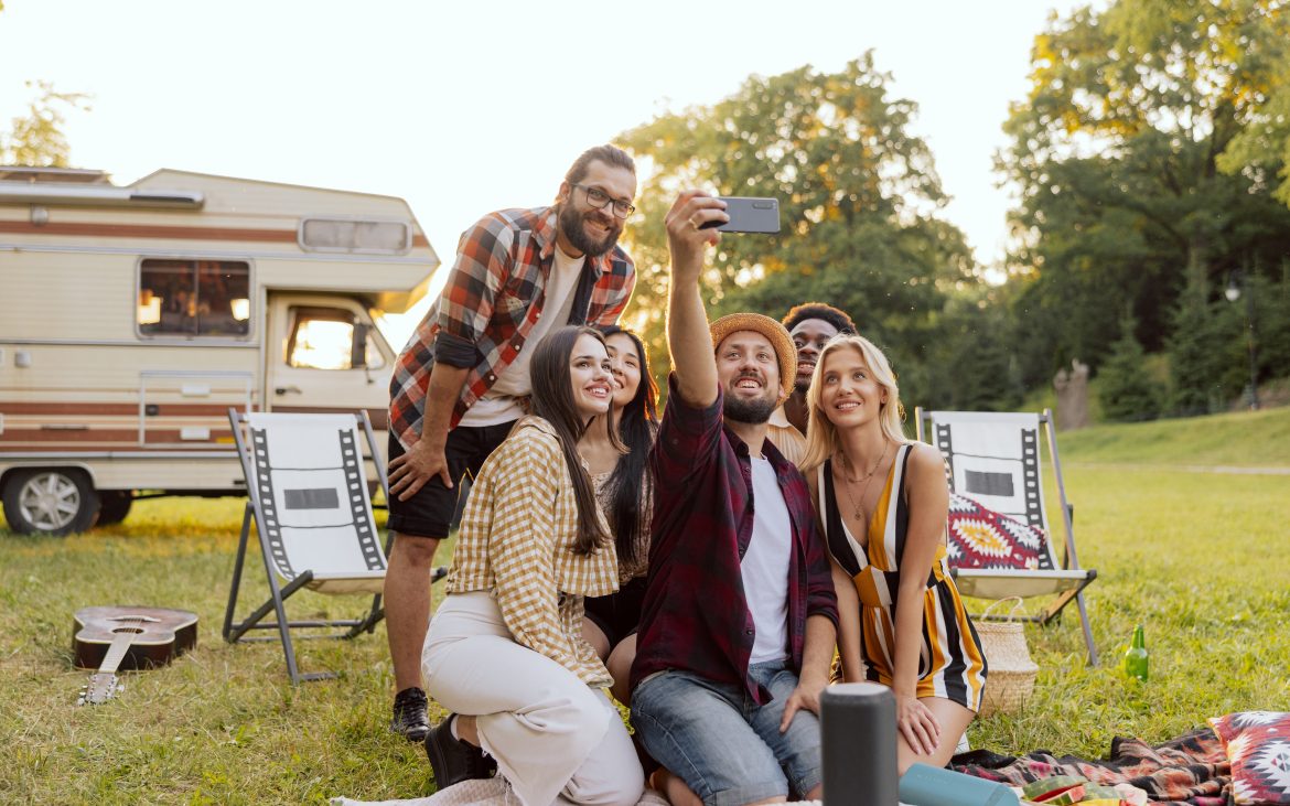 Selfie with Friends and RV for Harvest Festival