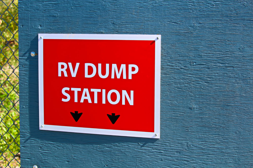 RV Dump Station Sign