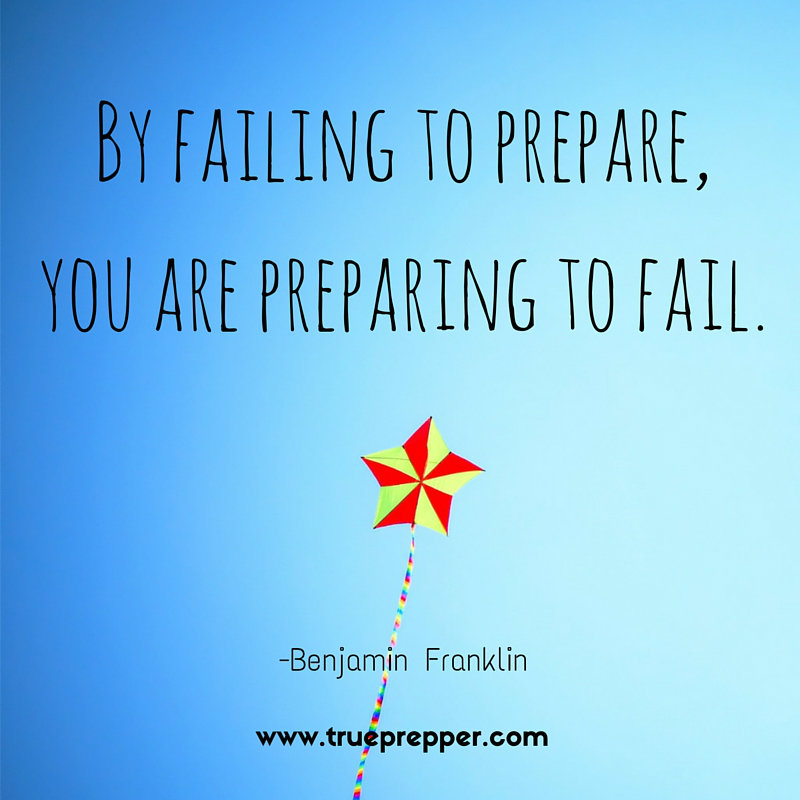 By failing to prepare, you are preparing to fail. - Benjamin Franklin