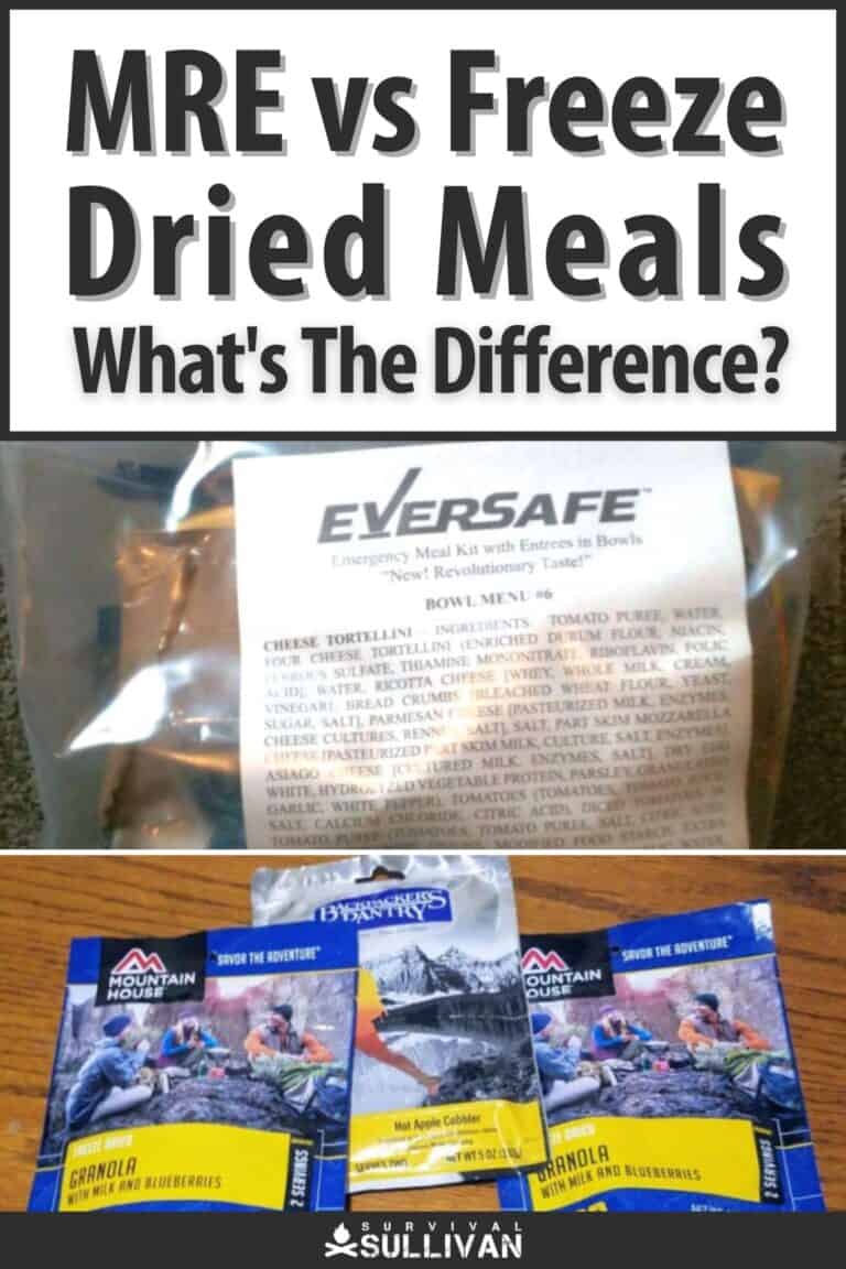 mre vs freeze dried meals pinterest