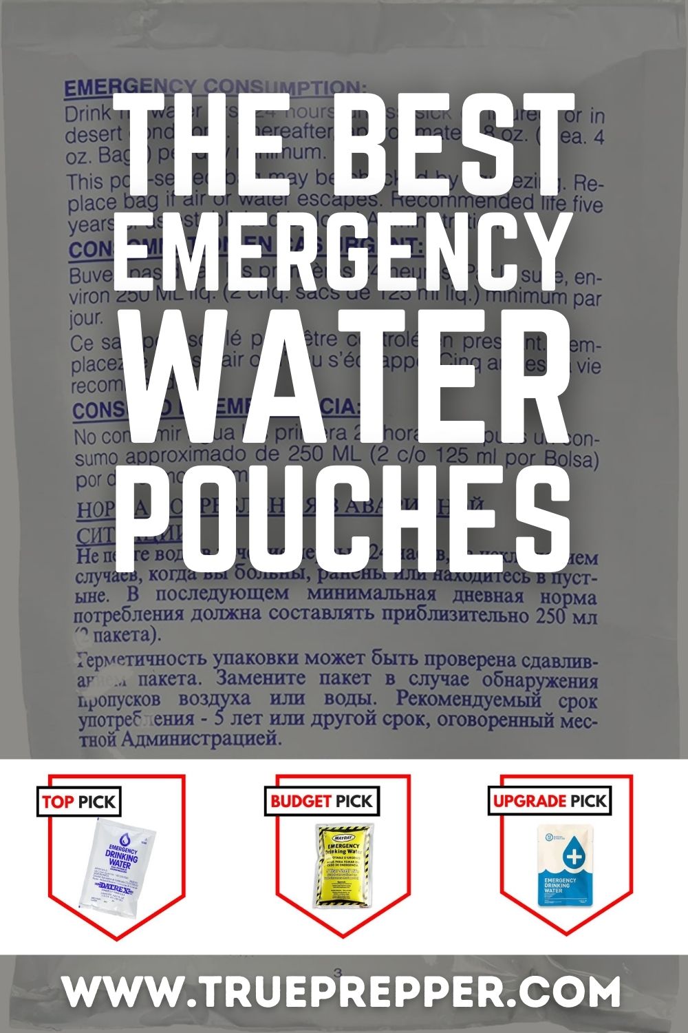 The Best Emergency Water Pouches