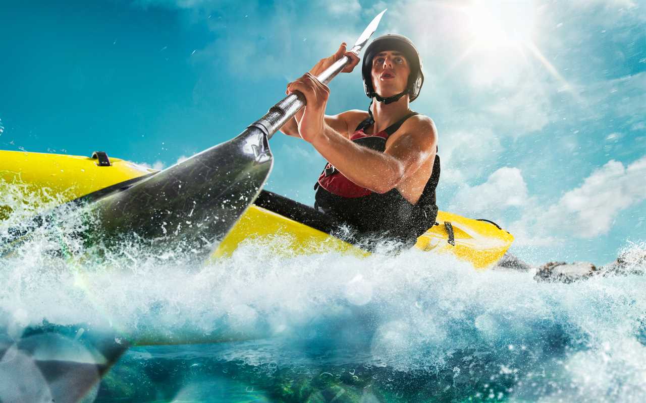 A kayaker navigates heavy rapids