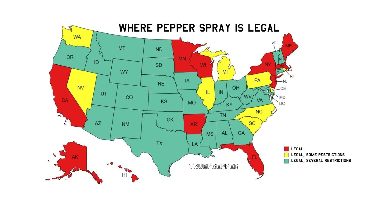 Where Pepper Spray is Legal in the US