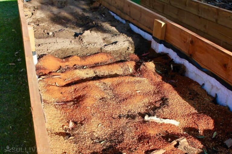 sawdust and manure with sand laid over