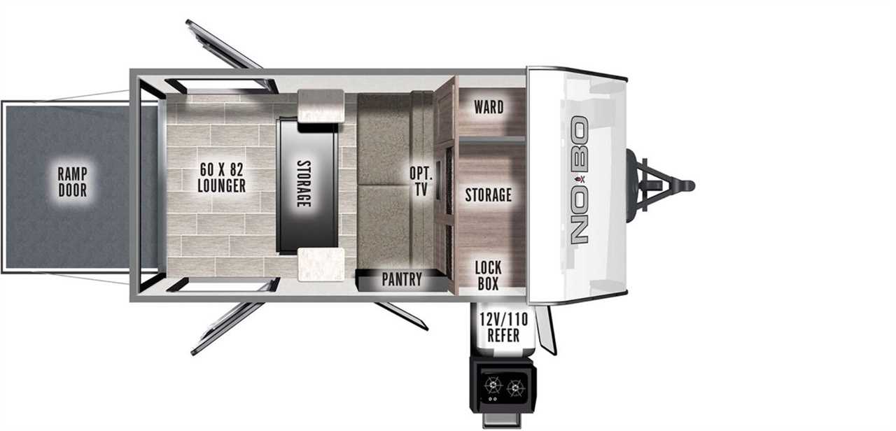 Floorplan of No Boundaries off-road toy hauler