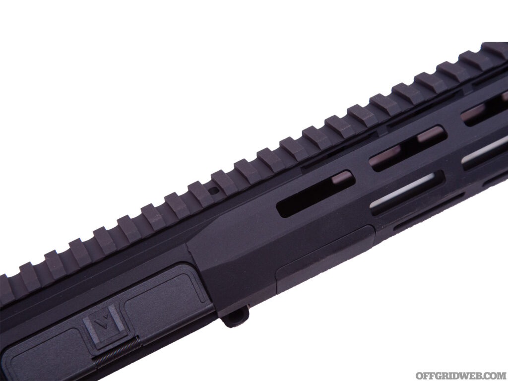 Studio photo of an AR handguard.