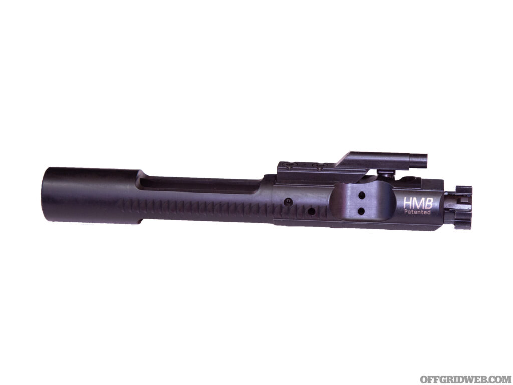 Studio photo of an HMB bolt carrier.