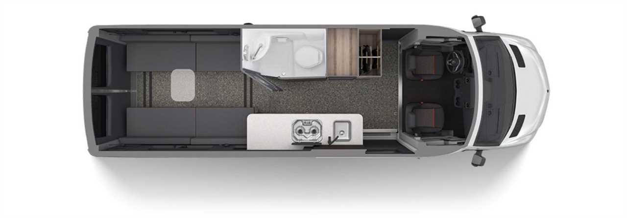 Floorplan of Airstream Interstate 24X Class B RV