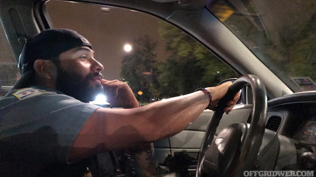 Photo of Raul Martinez behind the wheel of a car.