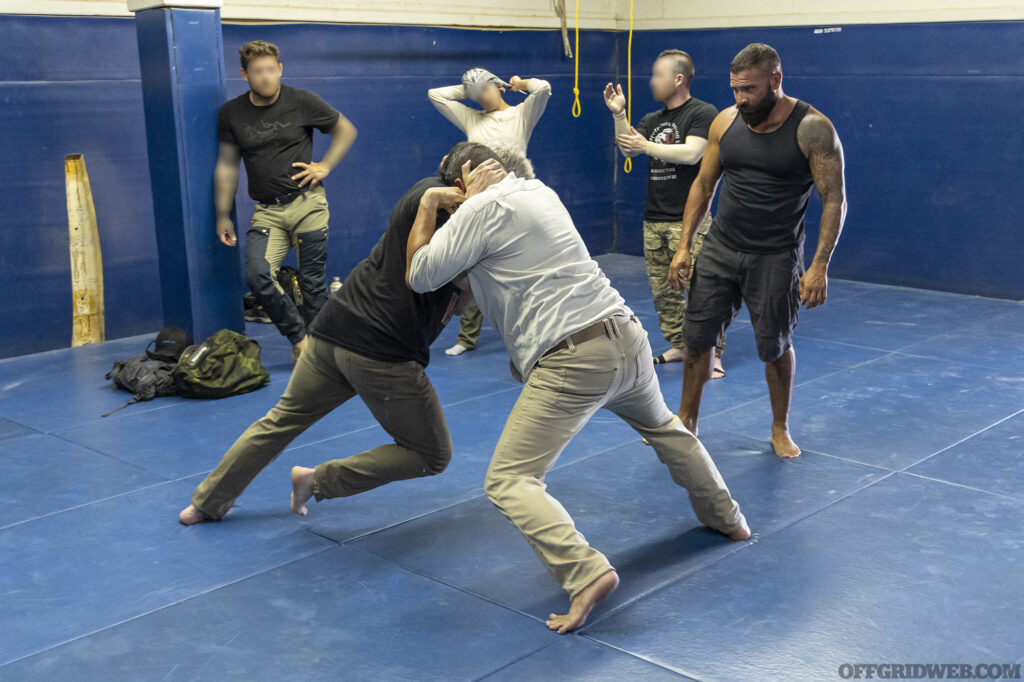 Raul Martinez overseeing combatives training.