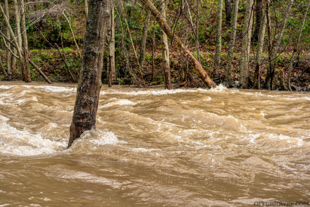 Photo of flash flooding taking place in California early 2023.