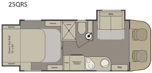 Floor plan of 2016 RenegadeVillagio 25QRS Class C RV