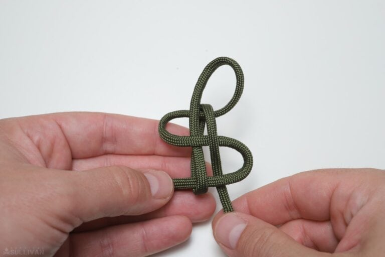 cross knot - pass working end through bottom loop