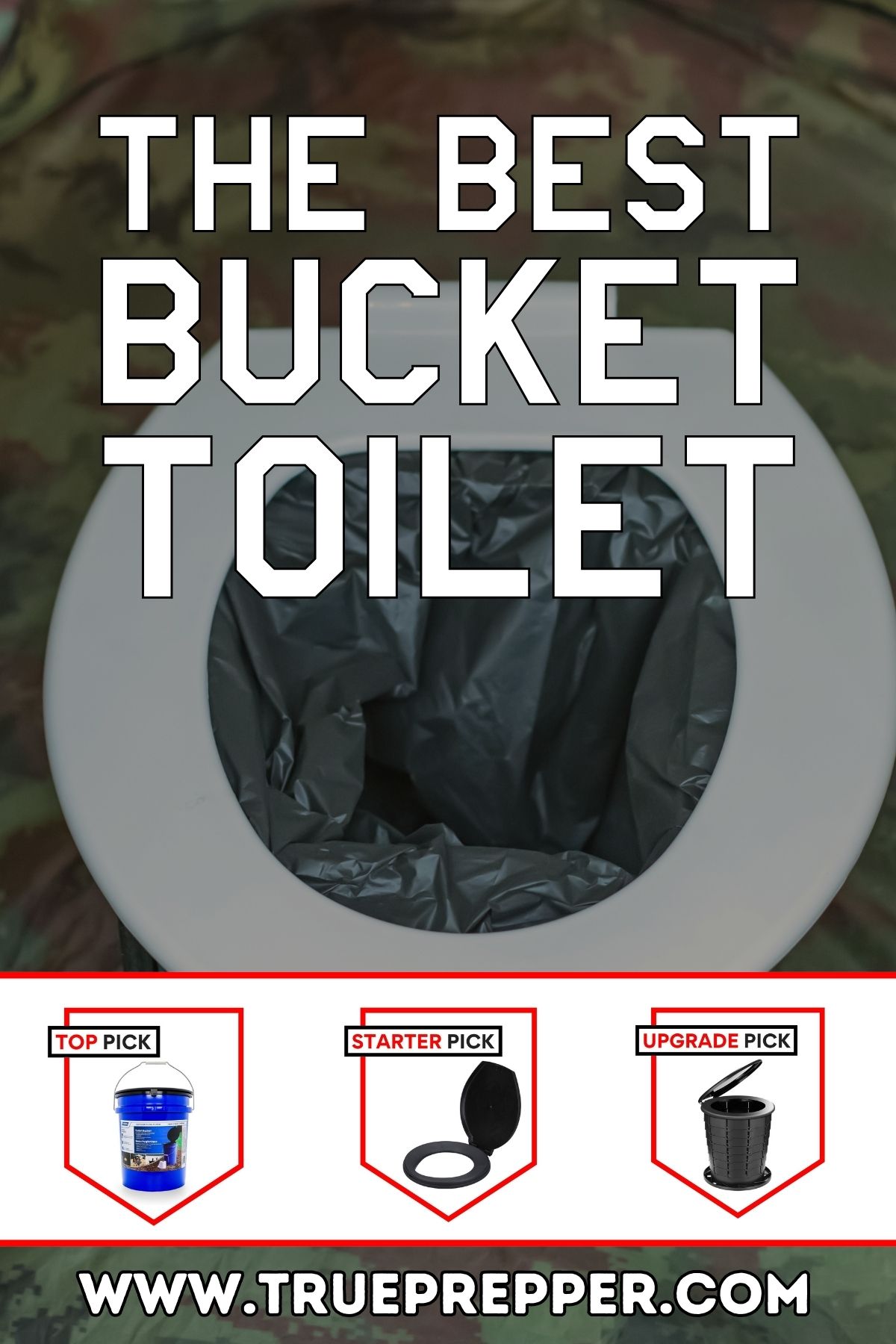 A bucket toilet with liner and our top reviewed bucket toilet options.