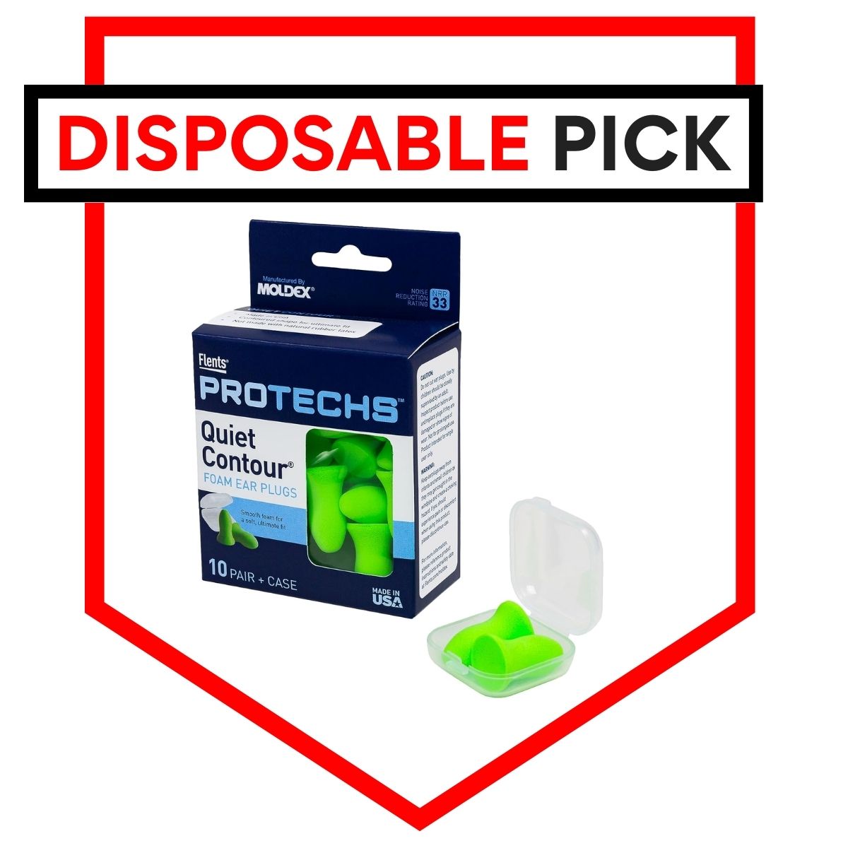 Fleets Protechs Quiet Contour Foam Ear Plugs as our disposable pick in our earplug review.