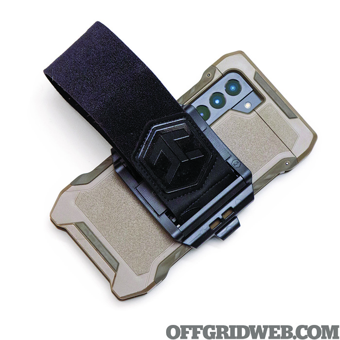 The Armband Mount is made from stretchy Lycra with a topo-pattern grip material on the inside to reduce slipping.