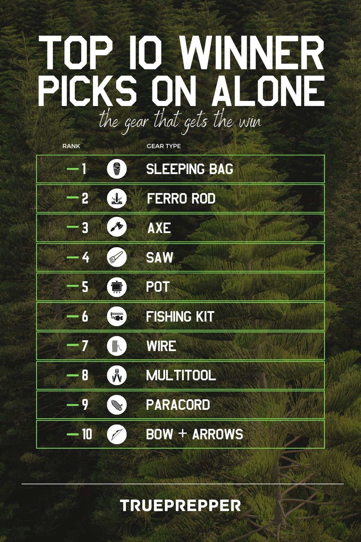 Top 10 Winner Picks on Alone