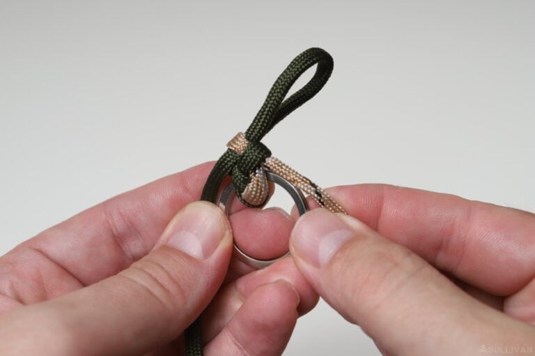 butterfly stitch keychain scoobie tightening second loop