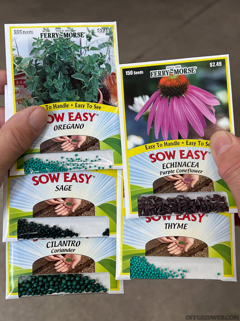 Photo of a variety of seed packets.