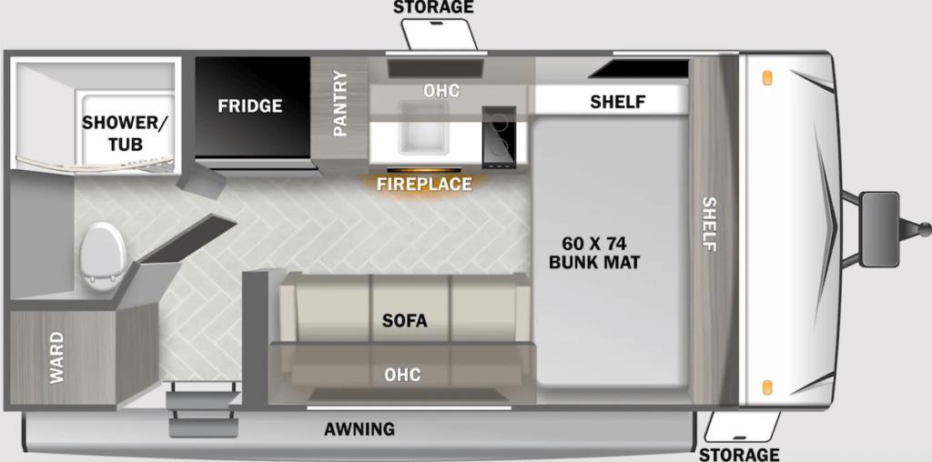 Forest River Eco Select CE 157FB floorplan