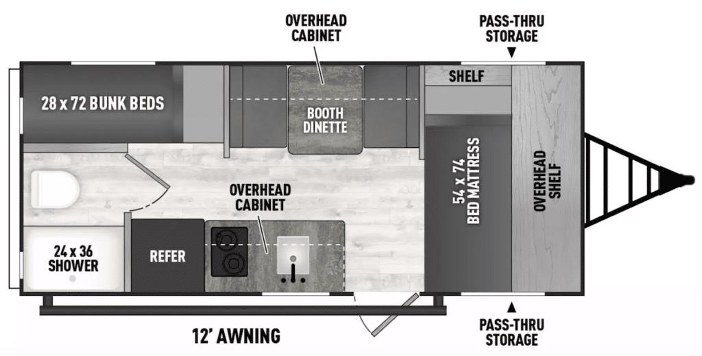 Coachmen Clipper 17CBH floorplan