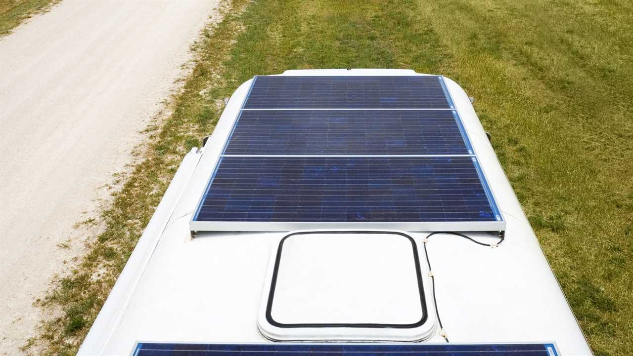 RV roof sola panels and vents