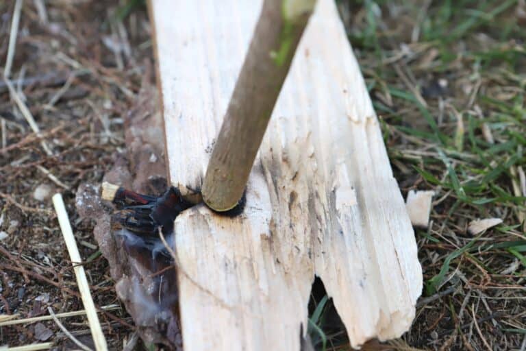 ember showing during hand drill