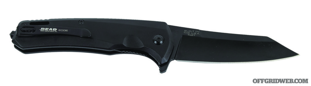 Studio photo of Bear and Son's folding reverse tanto blade.