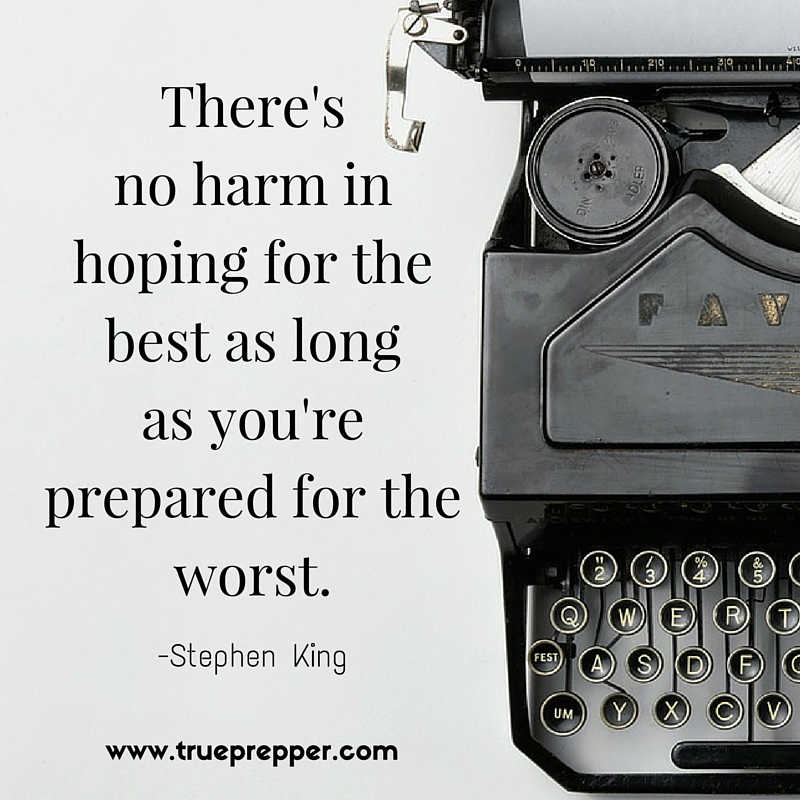 There's no harm in hoping for the best as long as you're prepared for the worst.