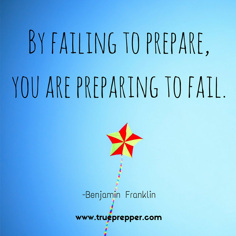 By failing to prepare, you are preparing to fail.