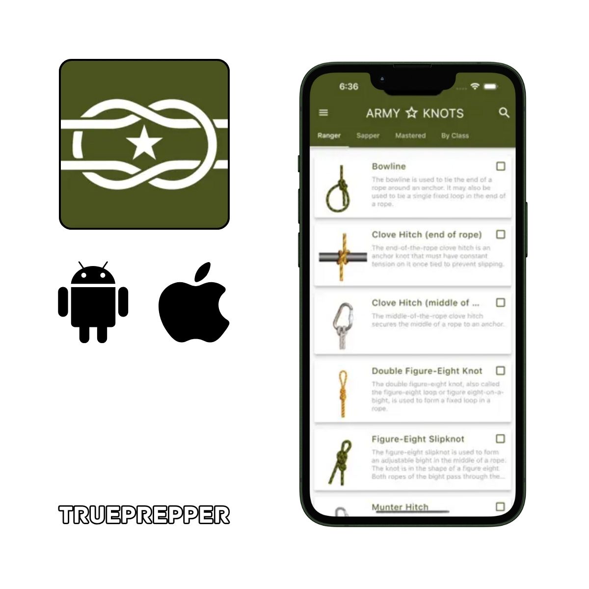 Army Ranger Knots App