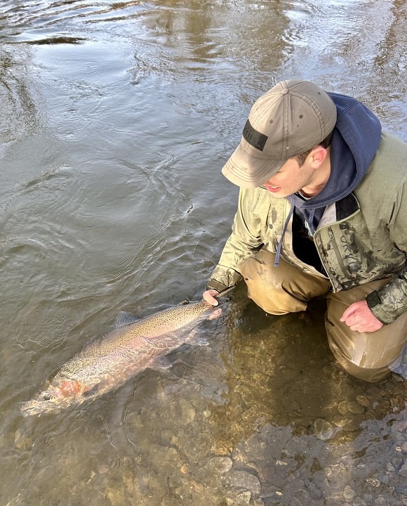 Angler Catches Massive Lake Ontario Trib Winter Steelhead