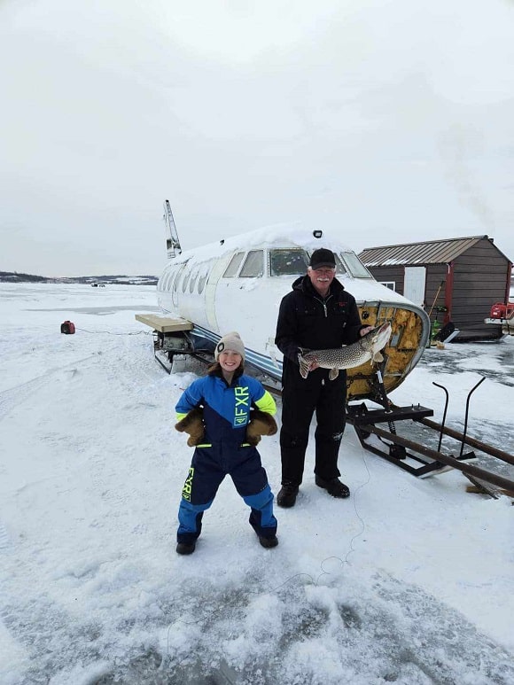 Group of Friends Turns Airplane Into Awesome Ice Fishing Shack