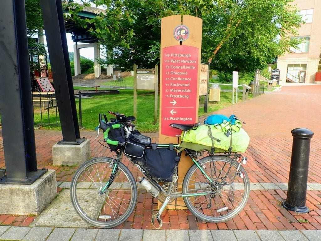 Cheap and scrappy bikepacking setup on the C&O Canal Trail